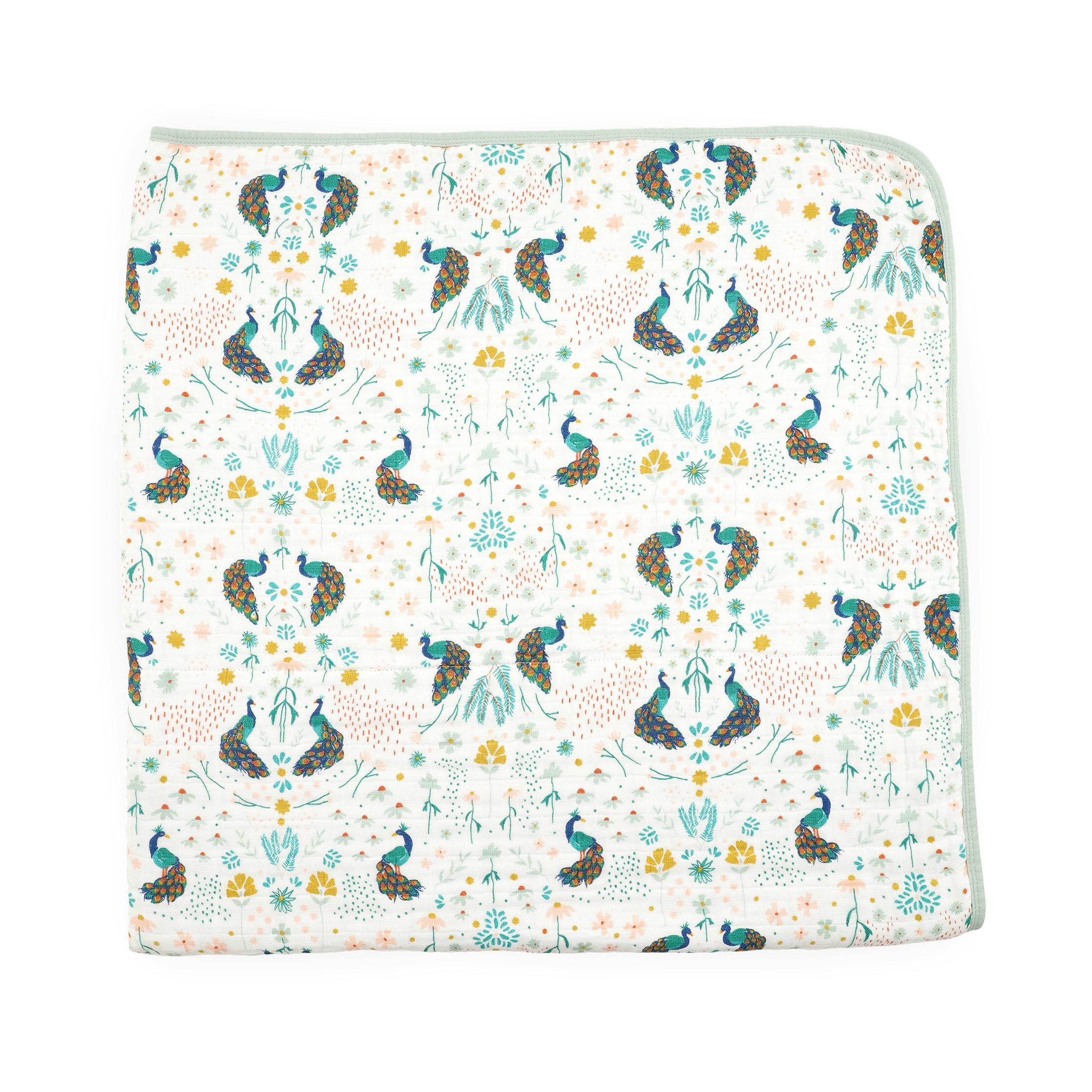 Original Cotton Muslin Quilt - Peacock