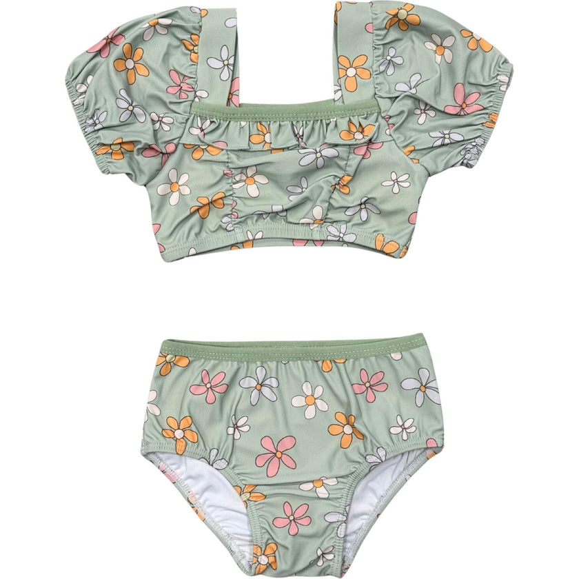 Girl's Puff Sleeve Swimsuit