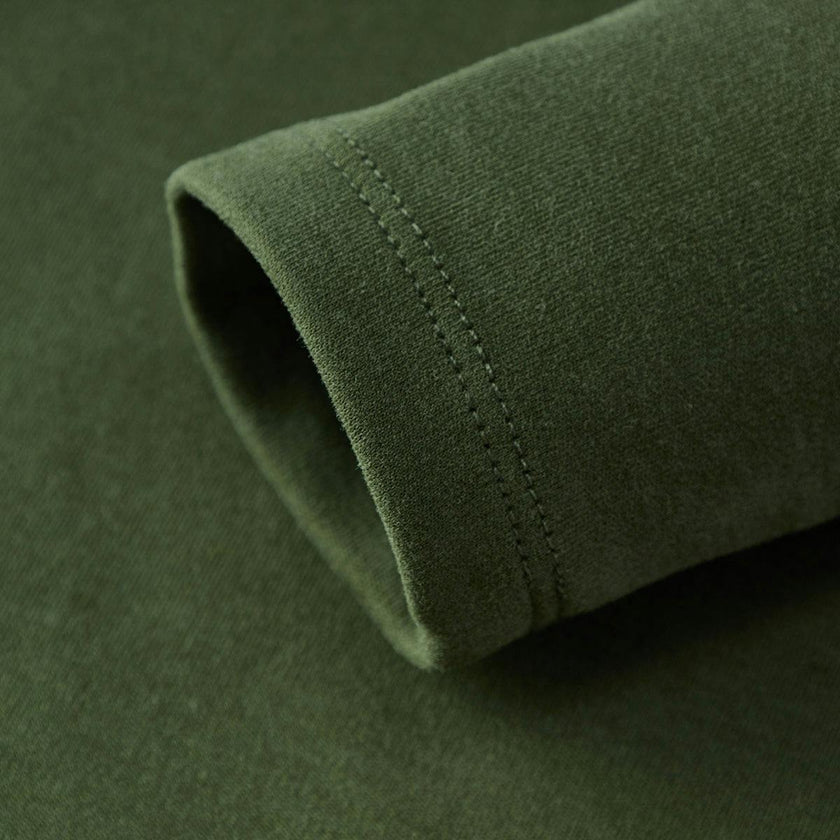 Dark Green Brushed Long Sleeve T-Shirt