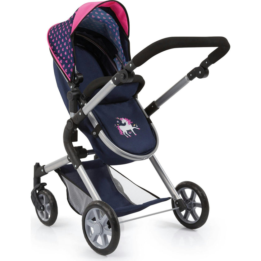 Bayer Design Dolls: Pram Neo City - Blue & Pink