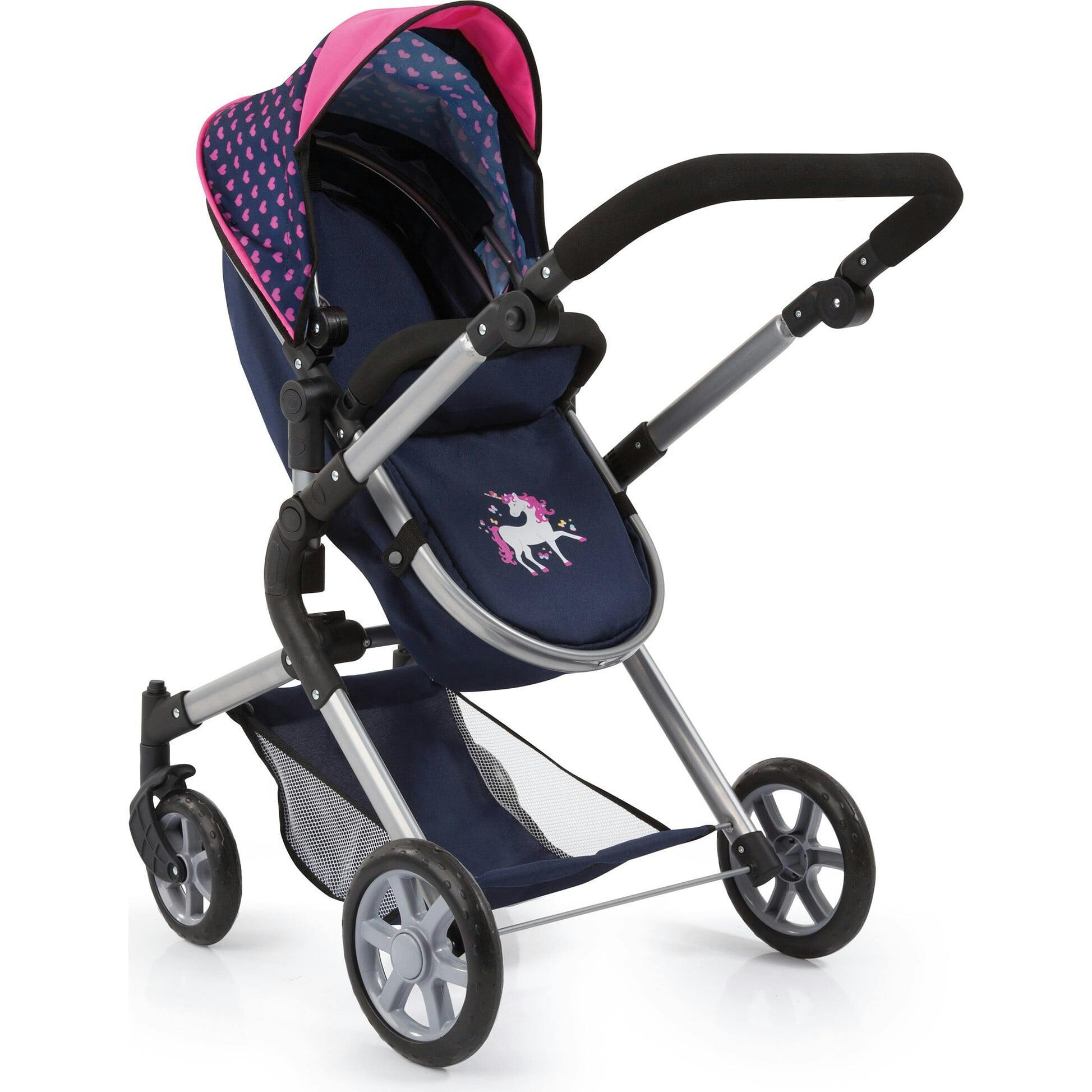 Bayer Design Dolls: Pram Neo City - Blue & Pink