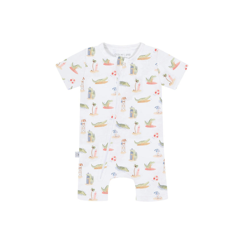 Alligators Pima Cotton Short Romper