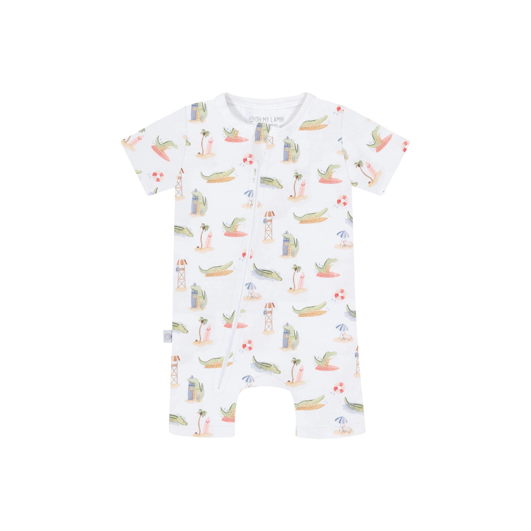 Alligators Pima Cotton Short Romper