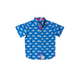 Blue Dino Shirt in Short Sleeves