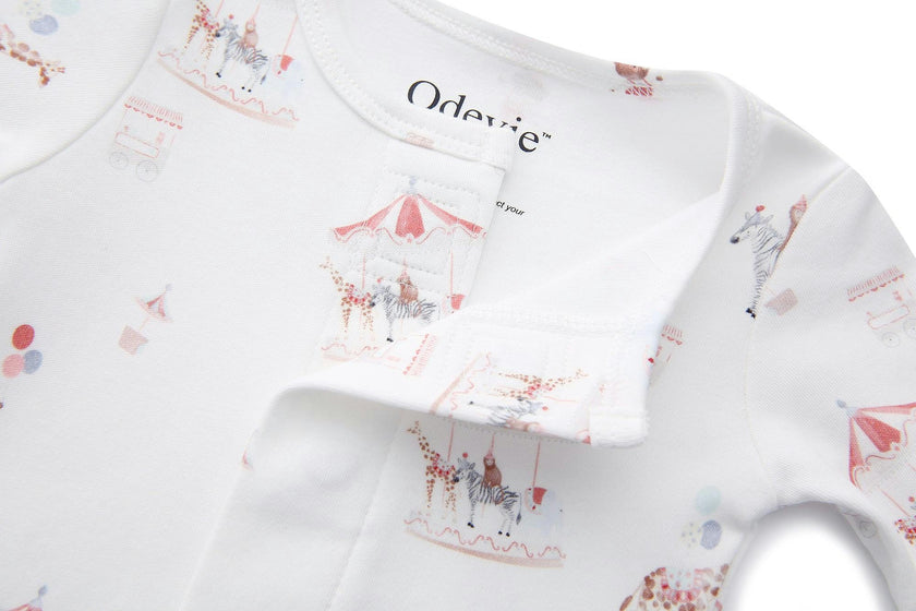 Organic Cotton Magnetic Footie Pajama - Cirque Enchanté