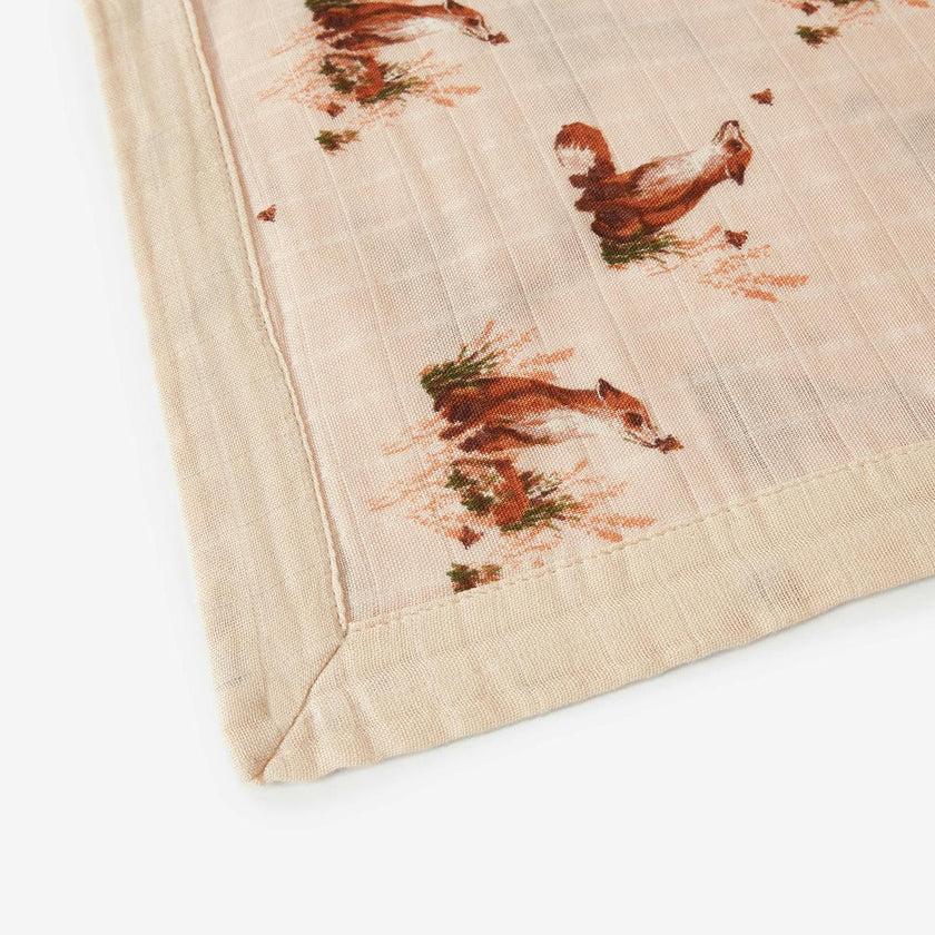 Floral Mini Lovey Two-Layer Muslin Security Blanket