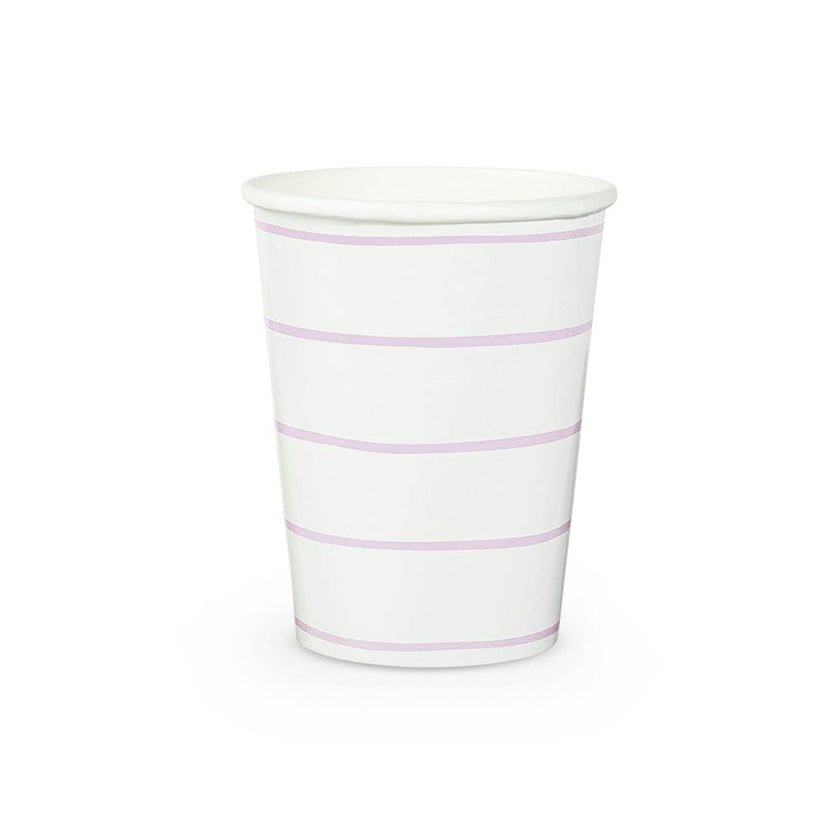 Lilac Frenchie Striped 9 oz Cups
