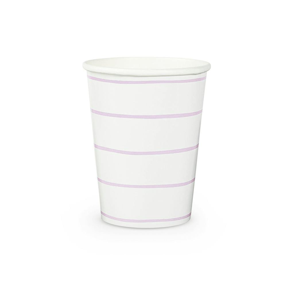 Lilac Frenchie Striped 9 oz Cups