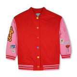 Red & Pink Varsity Jacket