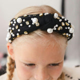 Black Pearl Gemstone Headband
