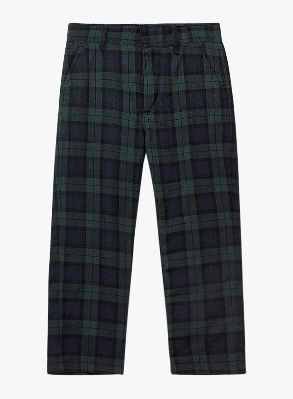 Donald Pants in Navy Plaid