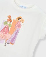 White Doll Print T-Shirt