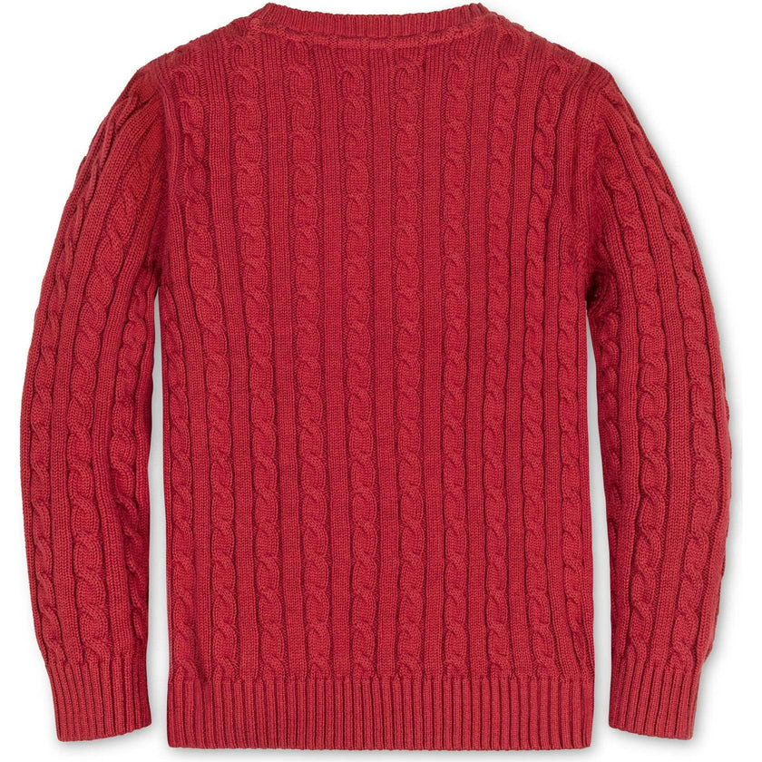 Organic Cable Crewneck Pullover Sweater