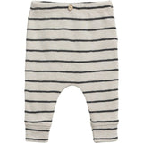 Abstract Striped Elastic Waistband Coconut Button Leggings