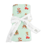 Vintage Reindeer & Santa Uni - Swaddle Blanket