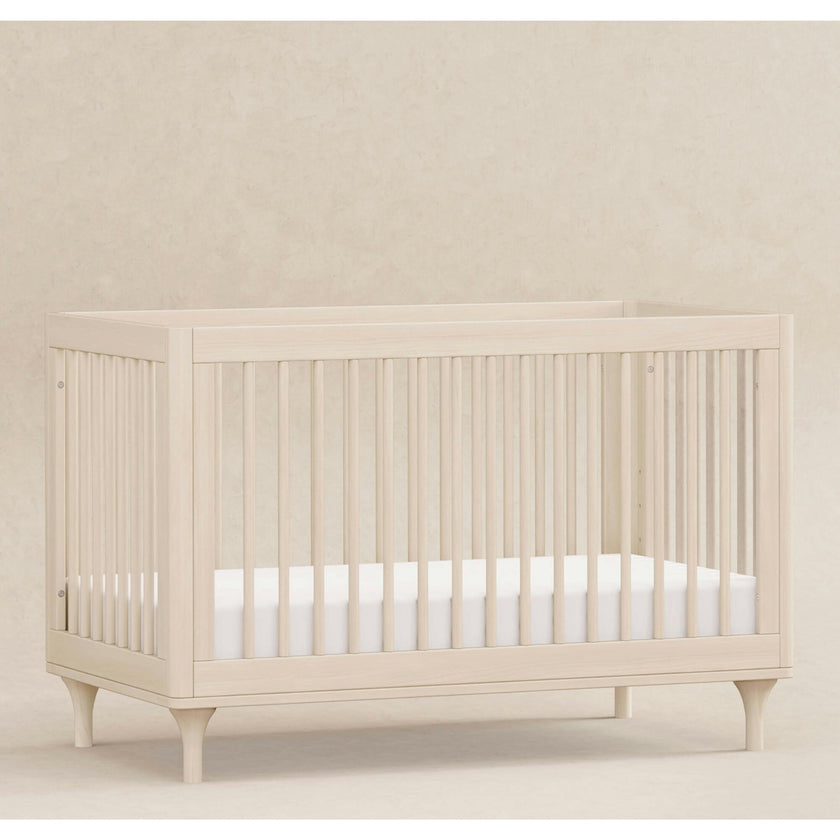 Lolly 3-in-1 Convertible Crib with Toddler Bed Conversion Kit in Washed Natural