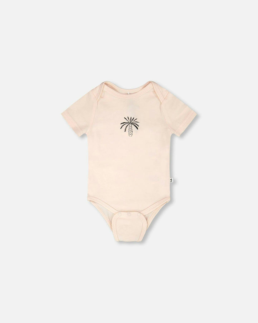 Evolutive Organic Cotton Jersey Onesie Peach