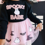 Spooky Babe Patch Halloween Sweatshirt