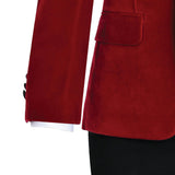 Red Velvet Suit with Black Accents