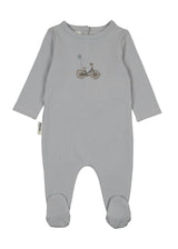 Balloon Ride Footie, Dusty Blue