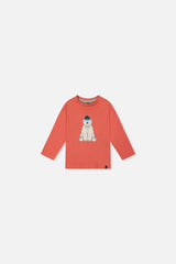 Baby Long Sleeve Organic Cotton T-Shirt Rose Orange