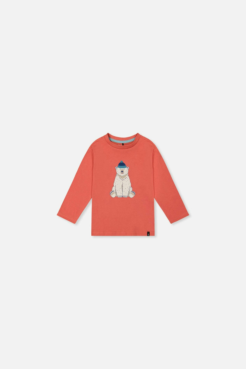 Baby Long Sleeve Organic Cotton T-Shirt Rose Orange