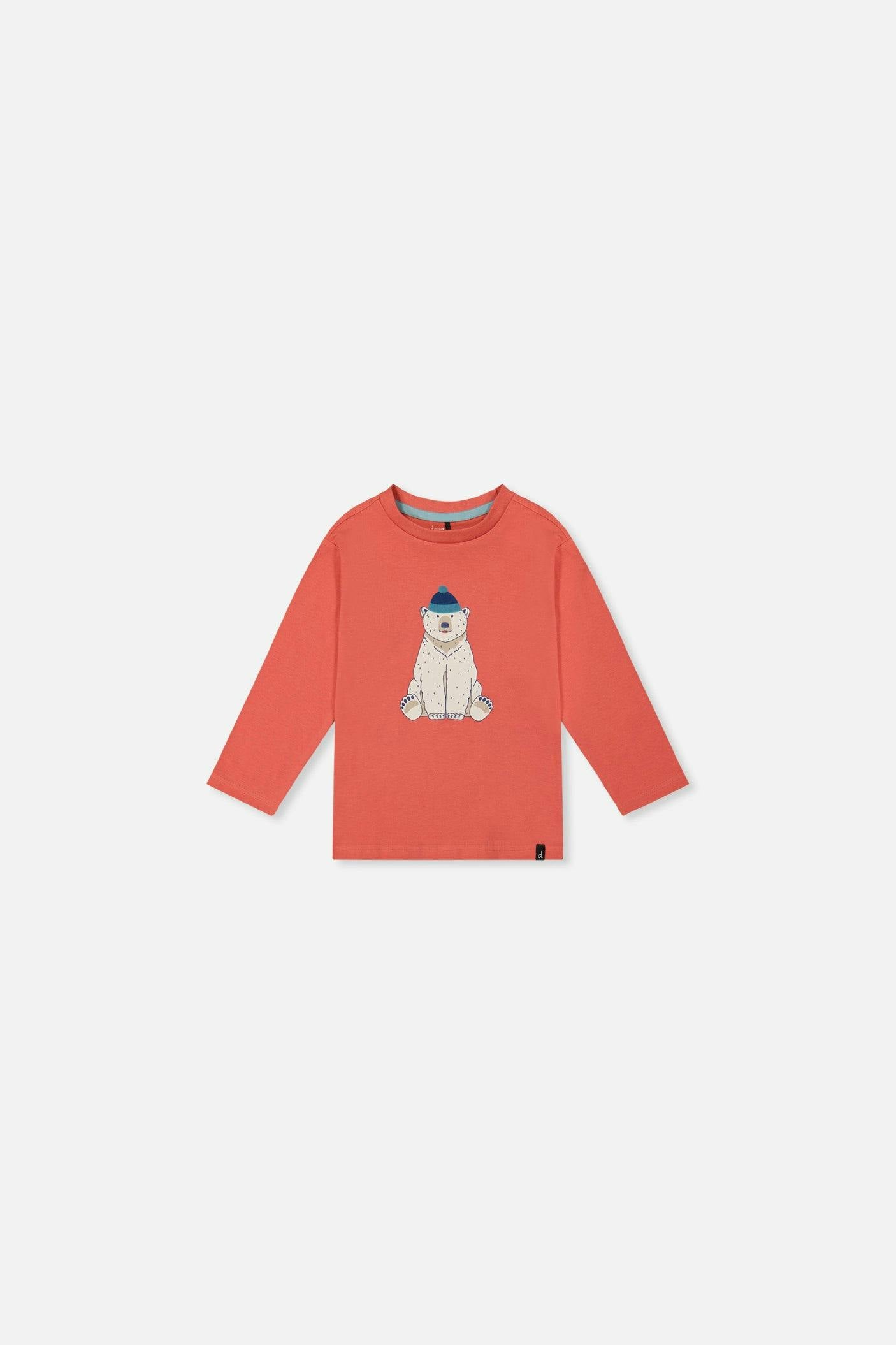 Baby Long Sleeve Organic Cotton T-Shirt Rose Orange