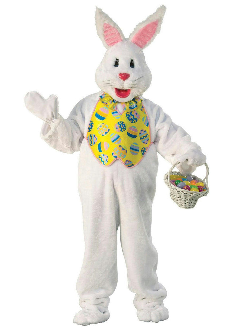 Men's Mascot Easter Bunny Costume with Festive Egg Vest
