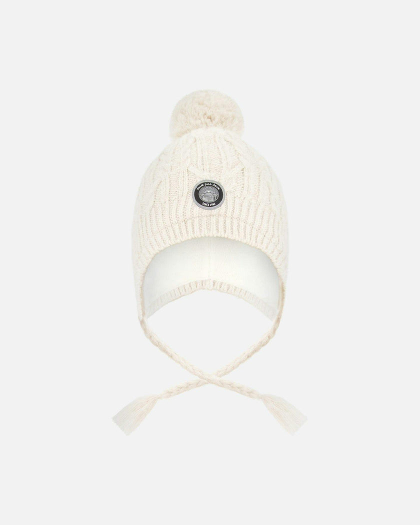 Lined Winter Hat with Pompom