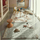 Waves Washable Rectangle Play Rug