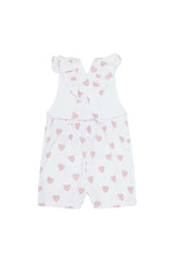 Pink Heart Print Romper