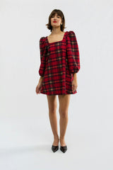 Collins Dress - Cabernet Plaid