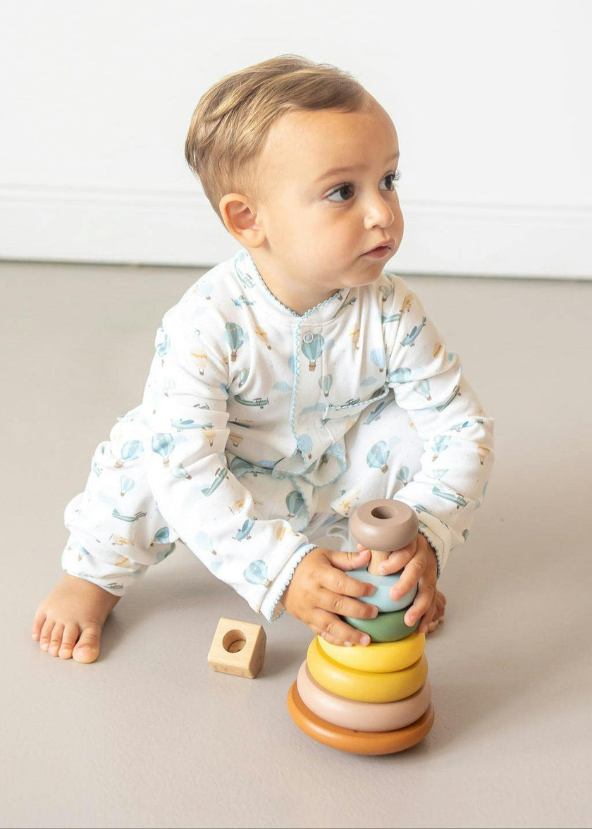 Little Airplanes Pima Cotton Baby One-Piece Pajamas