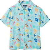 Boys Synthetic Viscose Matching Set | Aqua beach