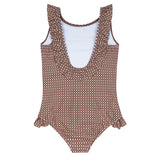 girls cafe flora ruffle collar one piece