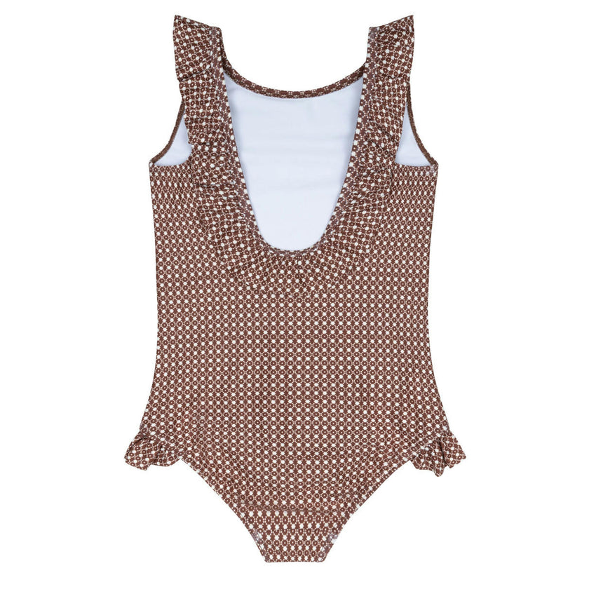 girls cafe flora ruffle collar one piece