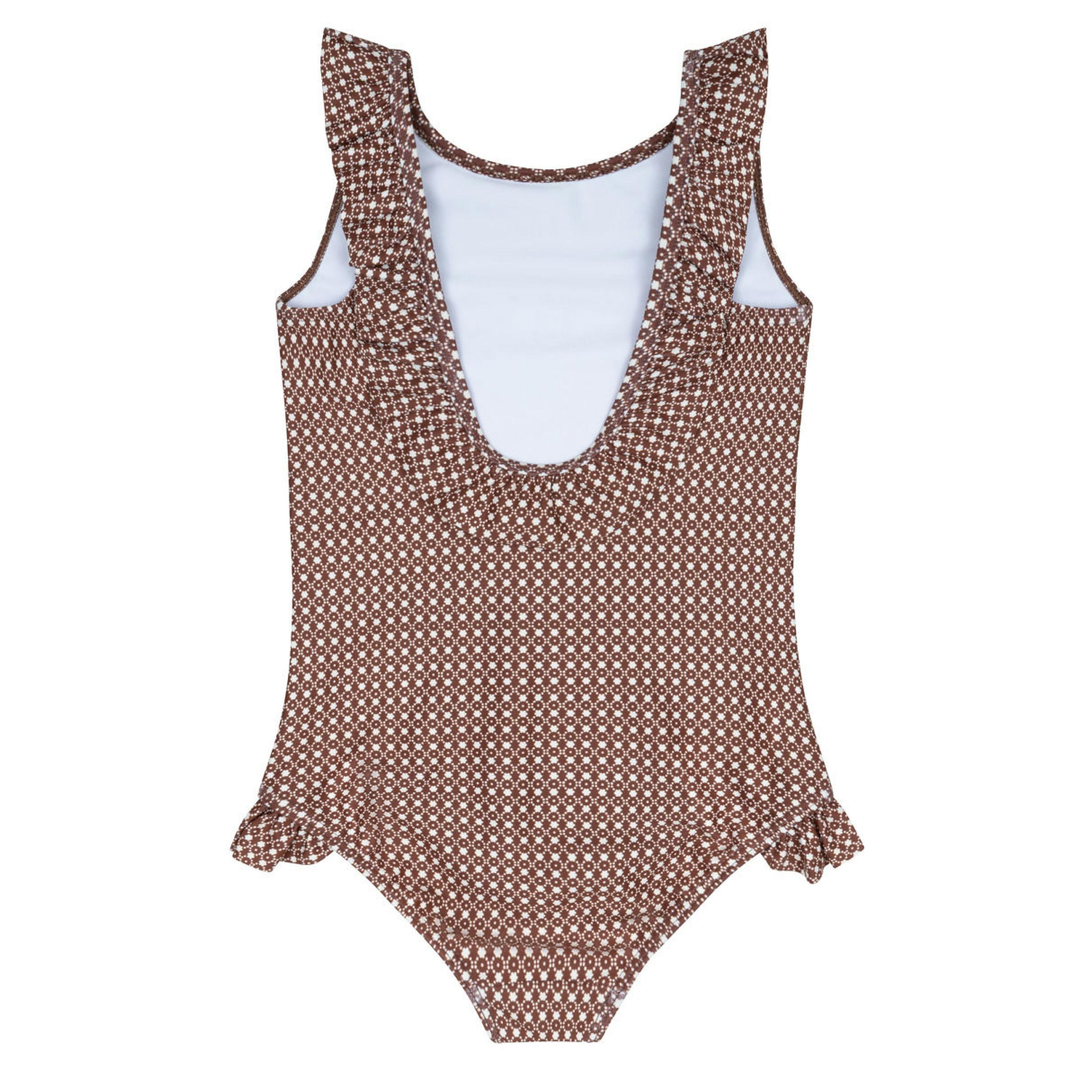 girls cafe flora ruffle collar one piece