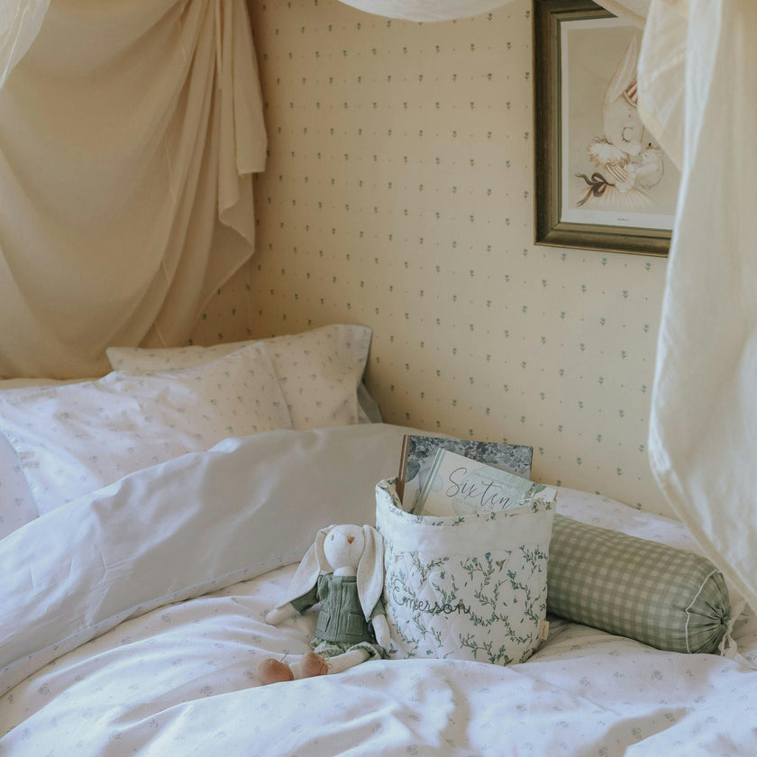Quilted Storage Basket - Secret Garden