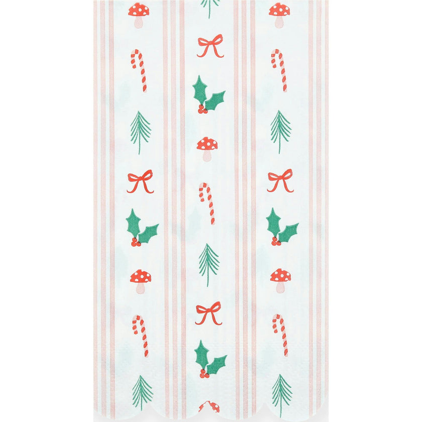 Festive Icon Stripes Guest Towels