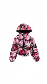 Blake Hooded Reversible Lightweight Down Puffer Jacket, Garden Floral