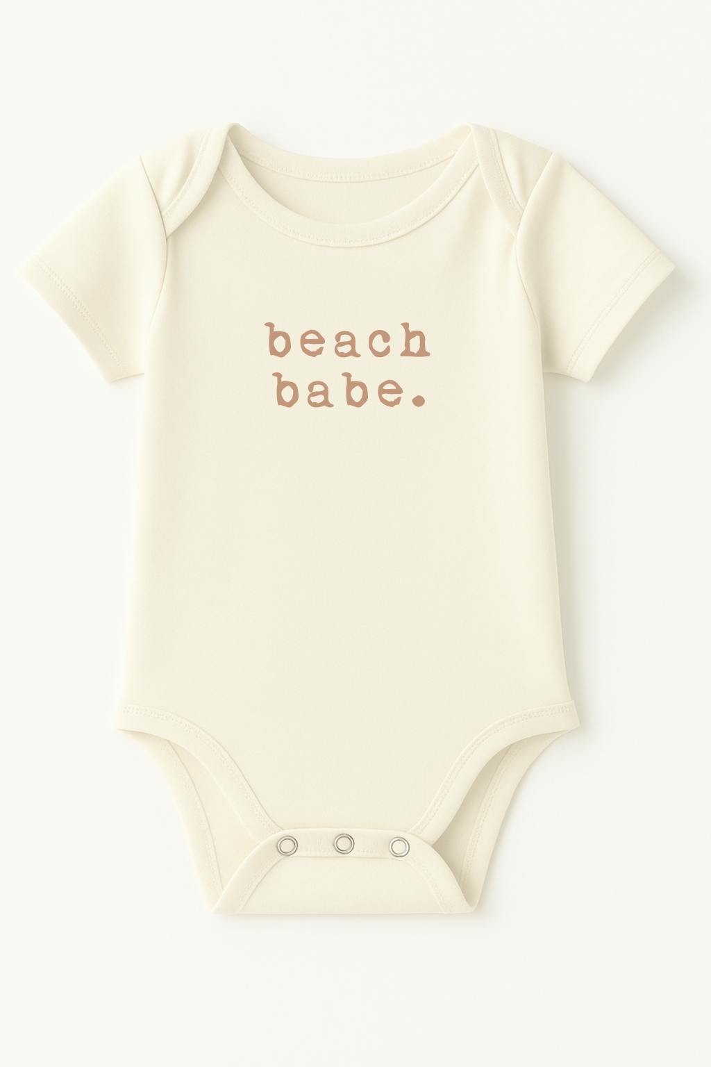 Beach Babe Clay Organic Cotton Short Sleeve Baby Bodysuit
