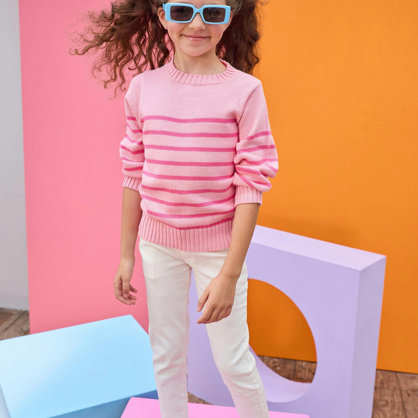 Striped Sweater - Pink