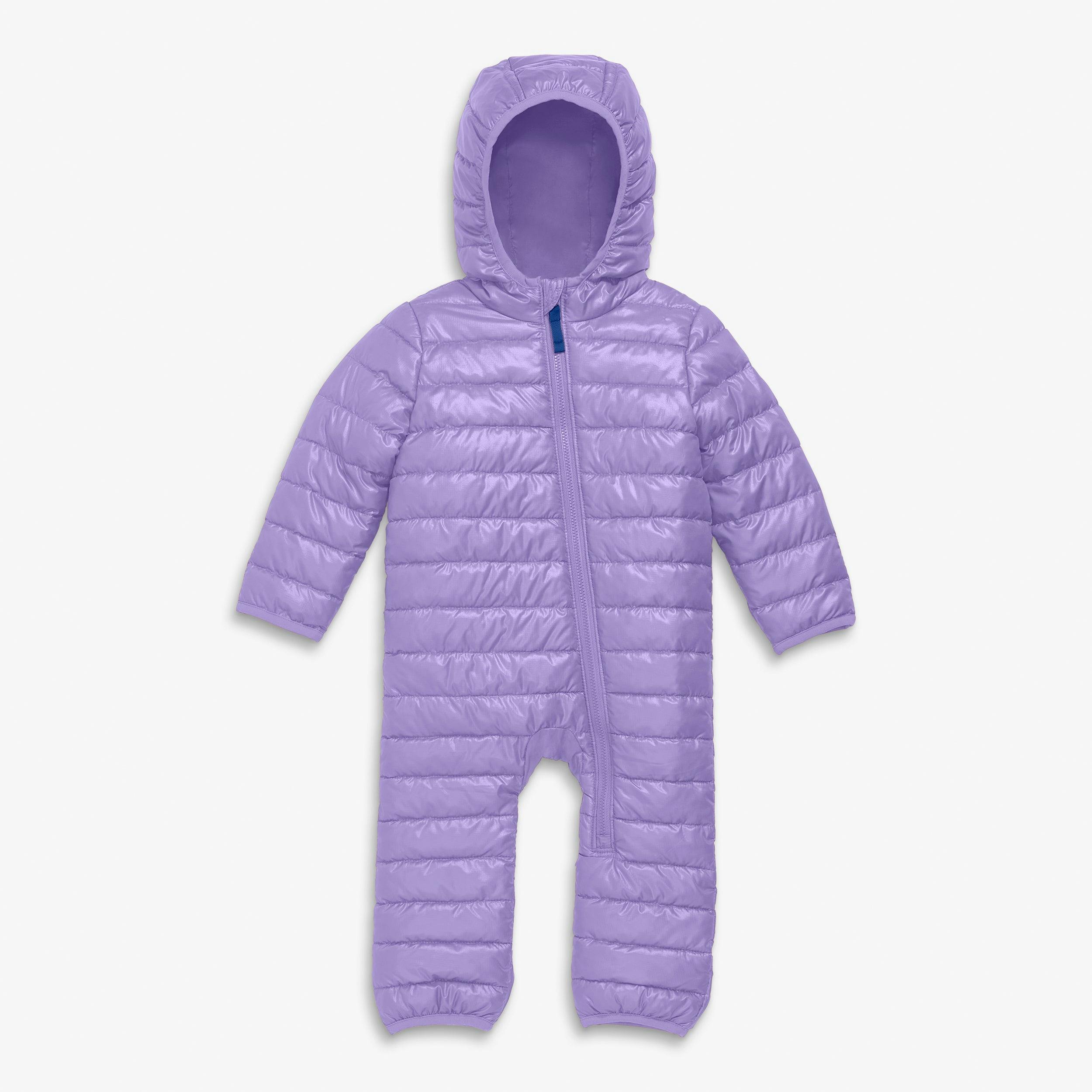 Baby lightweight puffer suit in solids