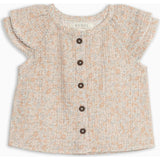 Nelly Muslin Ruffle Sleeve Top - Belmont Floral / Shell + Powder