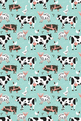 Soft & Stretchy Zipper Footie - Farm Friends