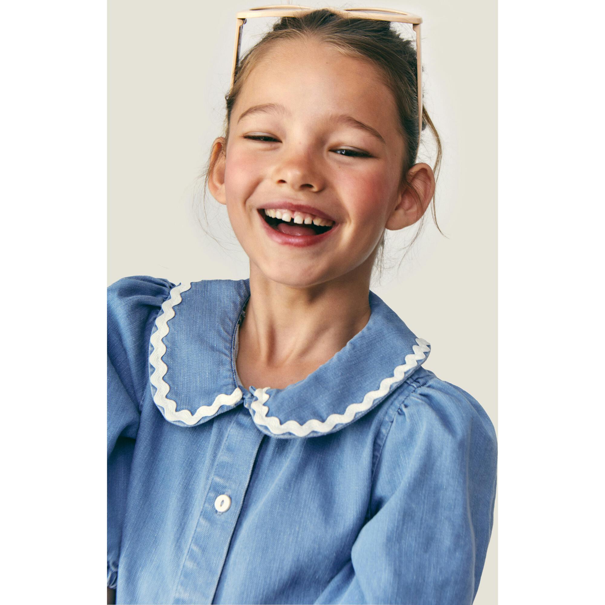 Mipounet SS26 Louise Denim, Shirt Light Blue