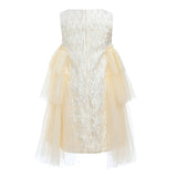 Champagne Sonata Ruffle Dress