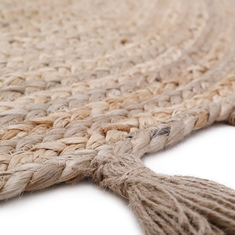 Else Hand-Braided Jute Tassel Large Round Rug