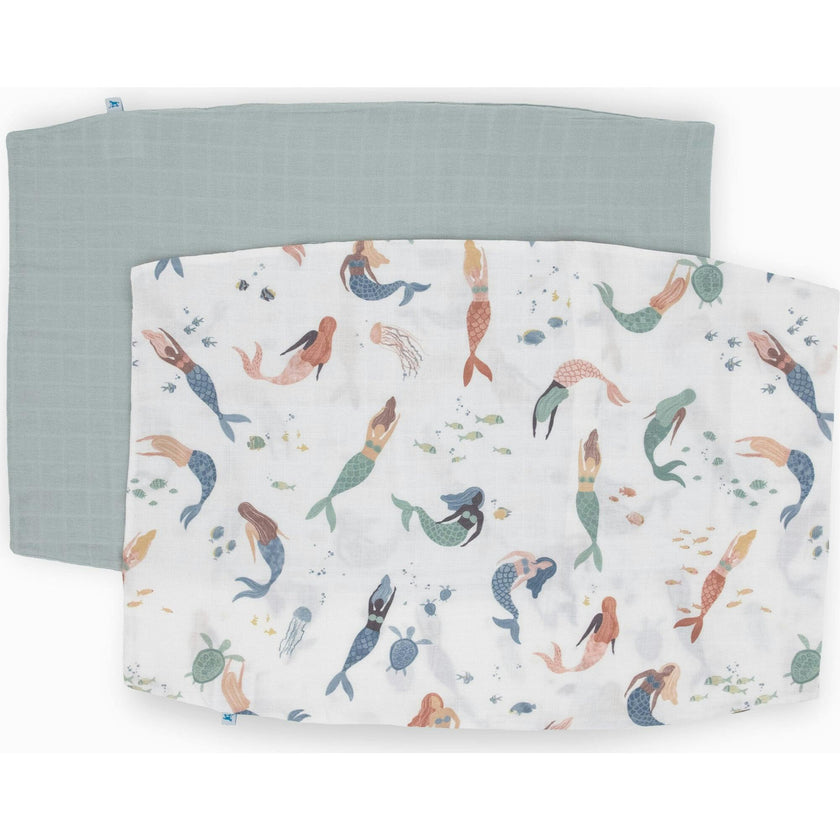 Cotton Muslin Pillowcase 2 Pack - Mermaid Party