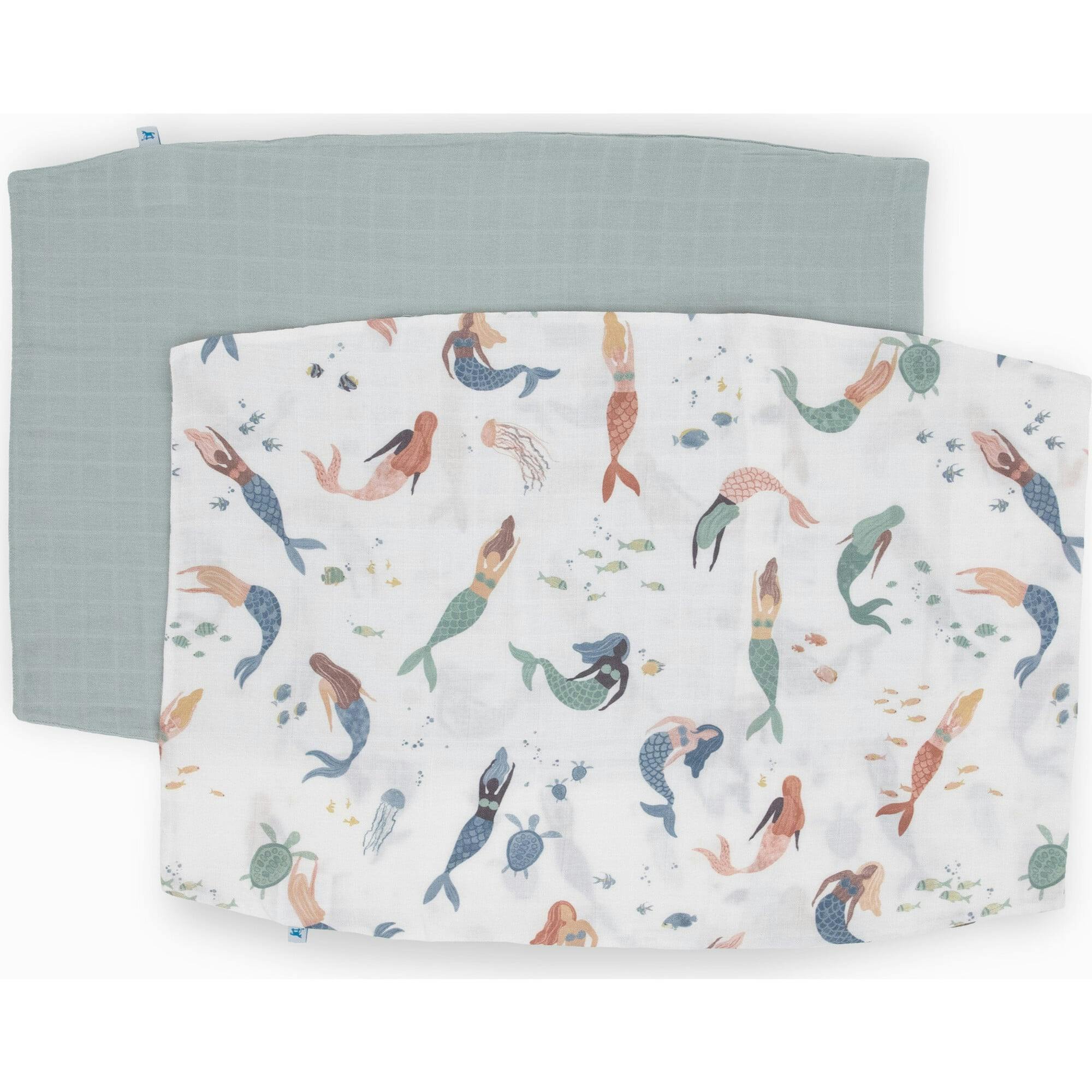 Cotton Muslin Pillowcase 2 Pack - Mermaid Party